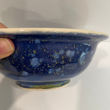 Load image into Gallery viewer, Blue Starburst Pottery Bowl