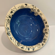 Load image into Gallery viewer, Blue Starburst Pottery Bowl
