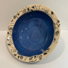 Load image into Gallery viewer, Blue Starburst Pottery Bowl
