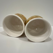 Load image into Gallery viewer, Inside view of 2 ceramic drink tumblers.