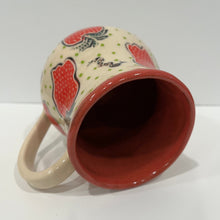 Load image into Gallery viewer, Strawberry and Snake Pottery Mug Inside
