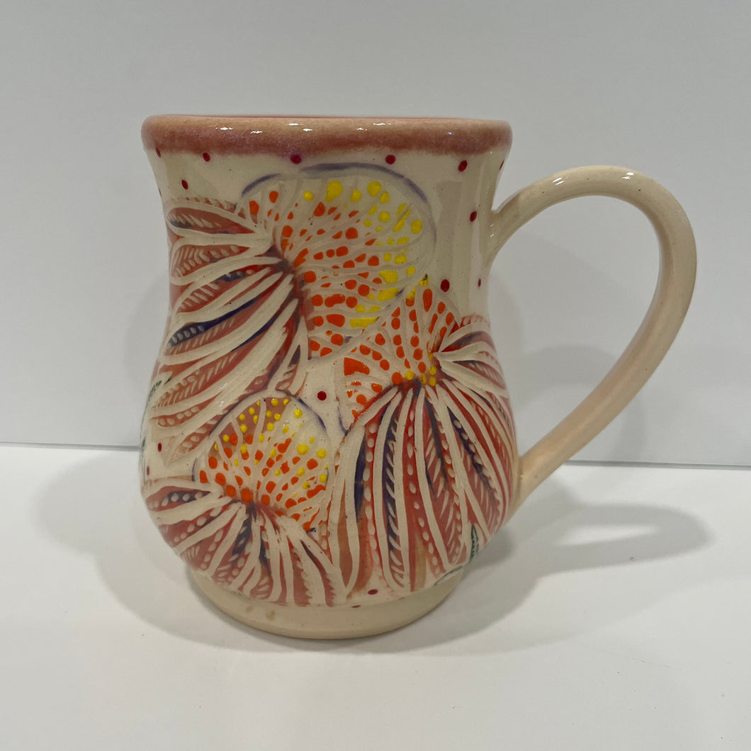 Cone Flower Pottery Mug