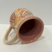 Load image into Gallery viewer, Cone Flower Pottery Mug Inside
