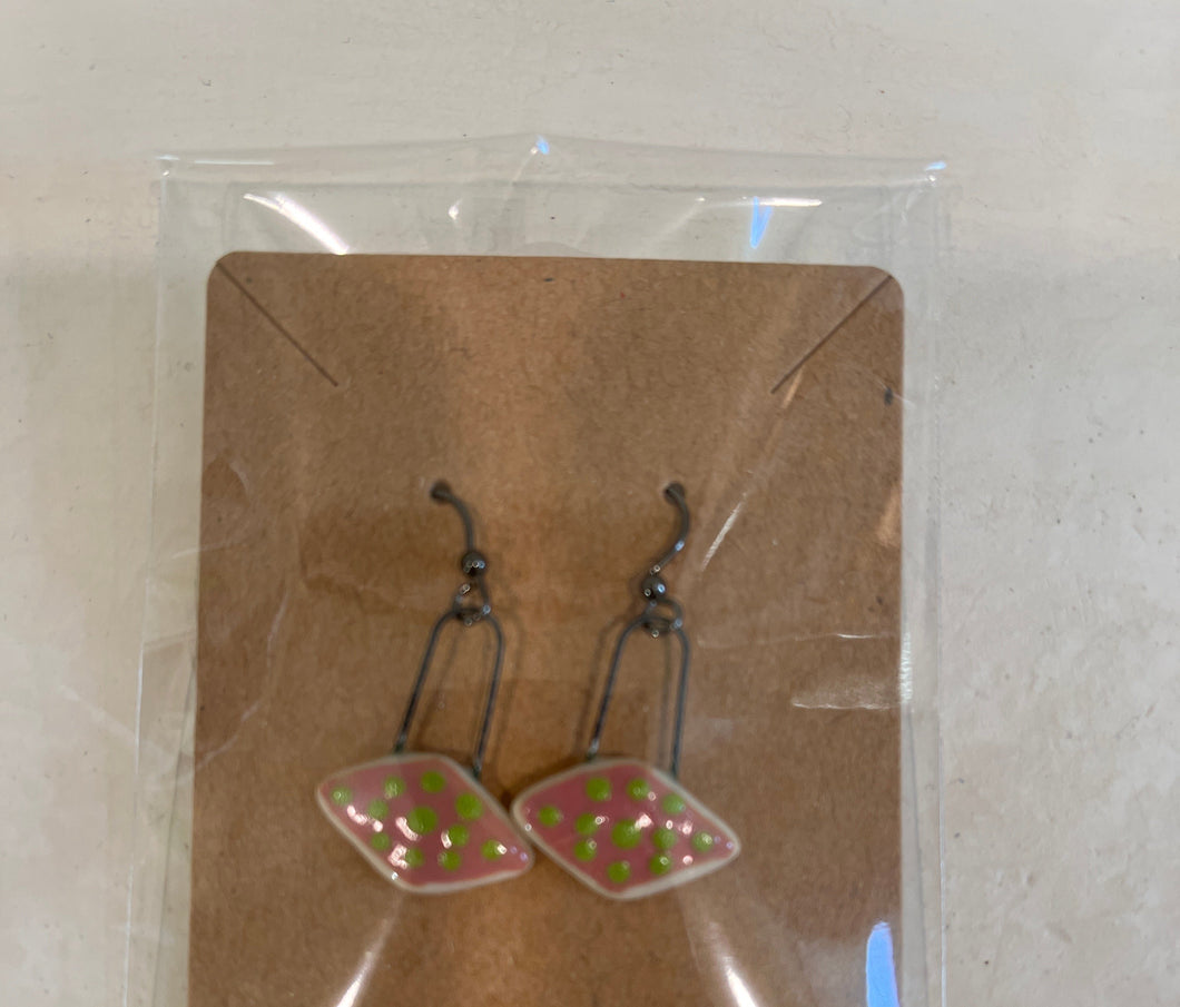 Green Dot Earrings