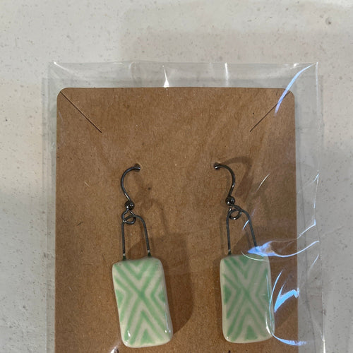 Green X Earrings