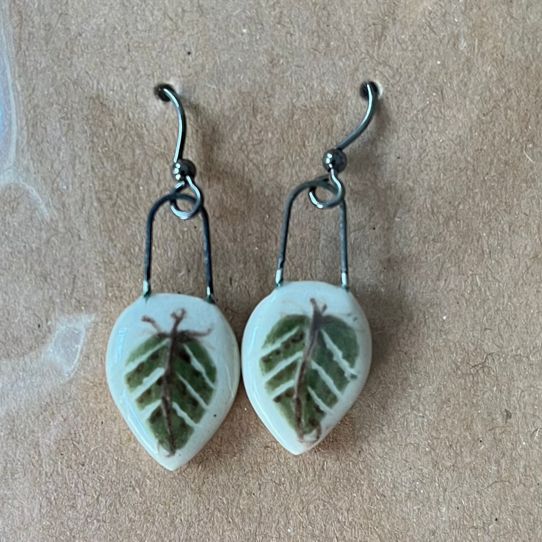 Leaves Clay Earrings