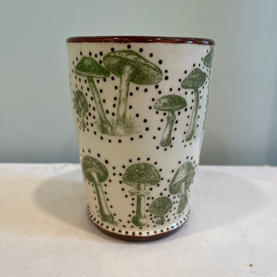 Mushroom Pottery Tumbler