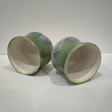 Load image into Gallery viewer, White interior of the petite pottery drink tumblers.
