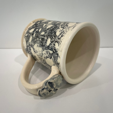 Load image into Gallery viewer, Skull pottery mug with skull on handle
