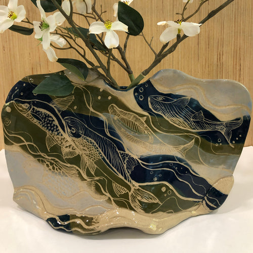 Ceramic Fish Vase 2