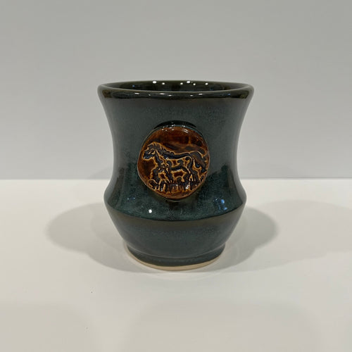 Bourbon Pottery Cup with horse motif