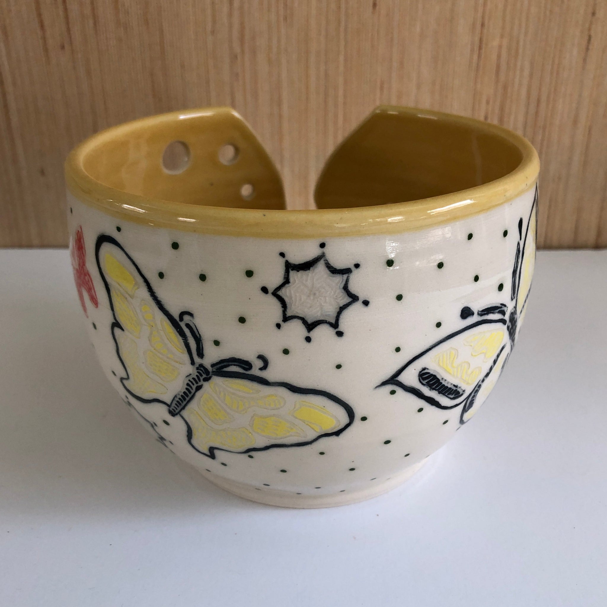 Yarn Bowl-Butterfly – Stegall's Pottery