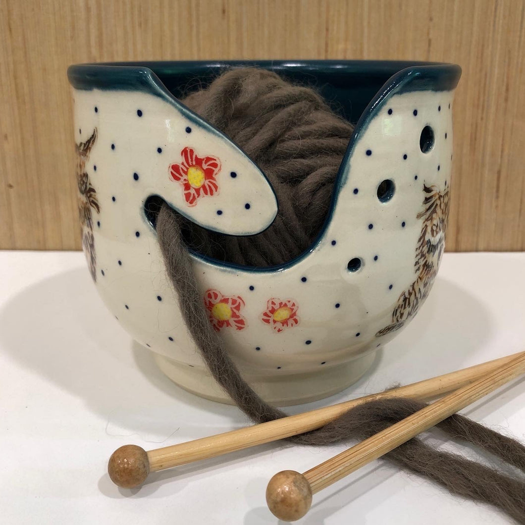 Owl Pottery Yarn Bowl