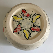 Load image into Gallery viewer, Butterfly Pottery Yarn Bowl - Bottom View
