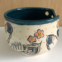 Load image into Gallery viewer, Feather Pottery Yarn Bowl
